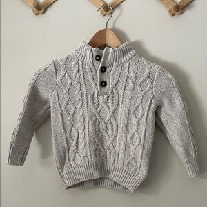 GAP Kids Gray Cable Knit Sweater